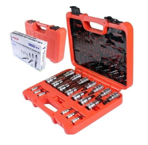 Rico 20 Parça 1/4-1/2 Lokmalı Delikli Torx Lokma Takımı Seti - 007-Rc3029