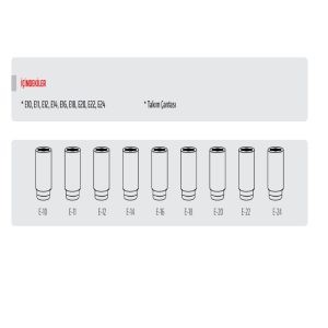 Rico 1/2 Uzun 9 Parça İç Torx E Lokma Takımı Seti - 007-Rc7014