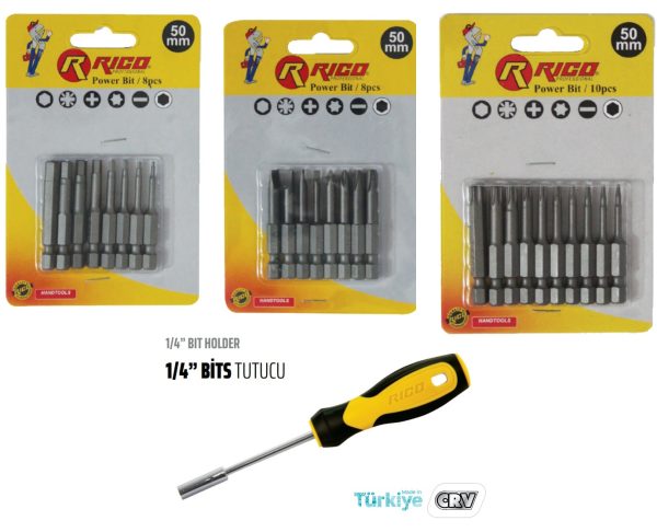 Rico Matkap Ucu-Allen-Torx Takımı Bits Uç Tutucu - Kk133