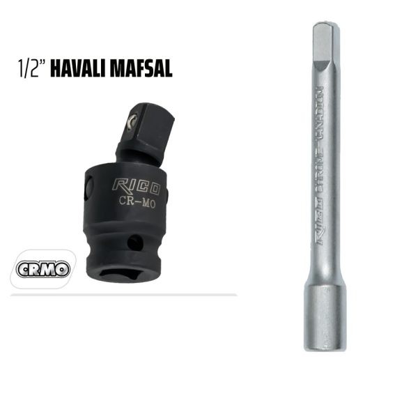 Rico 1/2 Havalı Sarhoş Mafsal 1/2 300Mm Lokma Uzatma Ara Kol - 022-30012