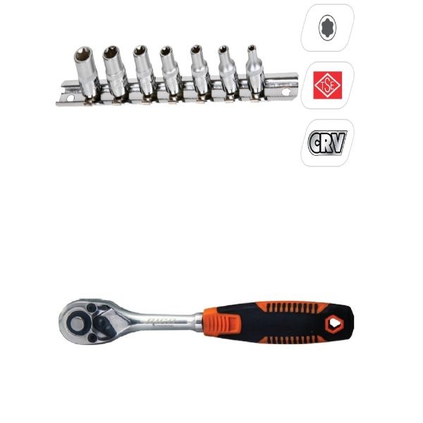 Rico 1/4 E Torx Lokma Seti 1/4 Cırcır Kolu - Kk14102