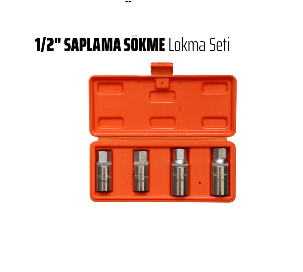 Rico 1/2 4 Parça Saplama Sökme Lokması Seti Takımı - 006-Rc1332