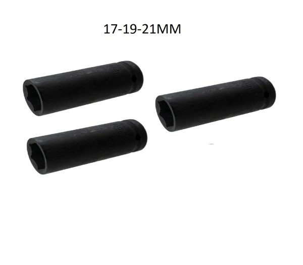 1/2 Havalı Lokma Uzun Derin Darbeli 17-19-21Mm - Ht0171921