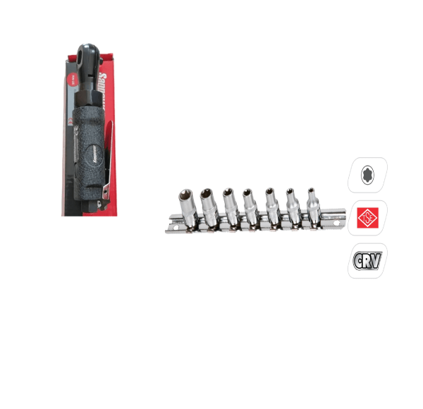 Sappower 1/4 Havalı Cırcır 1/4 Lokma Iç Torx Takımı - Rw-2E-16